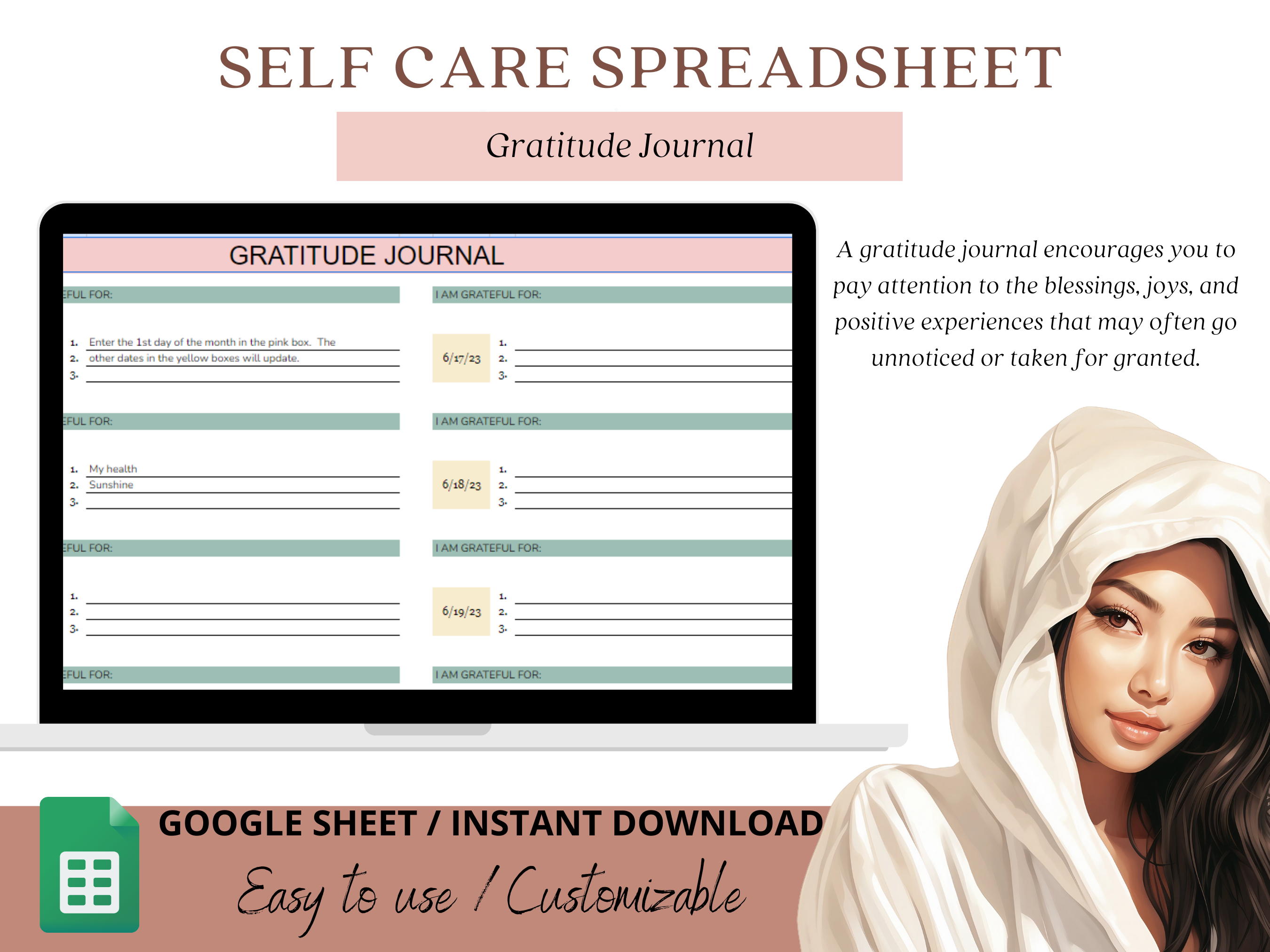 Self Care Routine with our Google Sheet